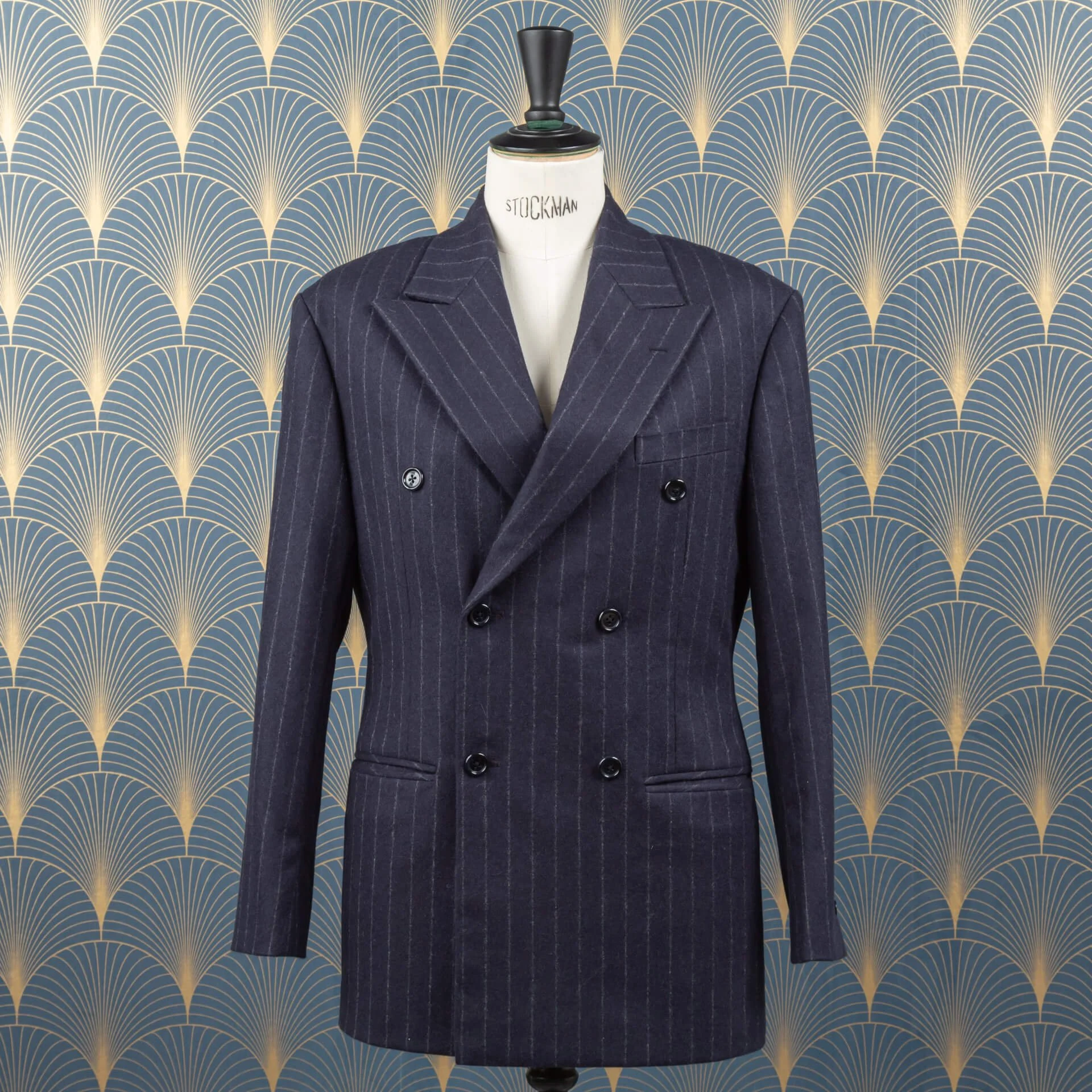 【完売品】FLARE DOUBLE-BREASTED STRIPED SUIT Amazon.com: EMERAIDVLN Mens Pinstripe Suit Double Breasted Regular